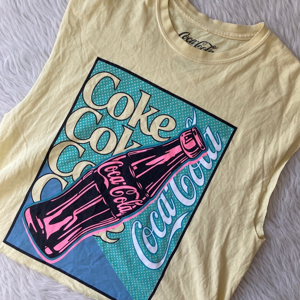 Retro style cropped Coke sleeveless t-shirt